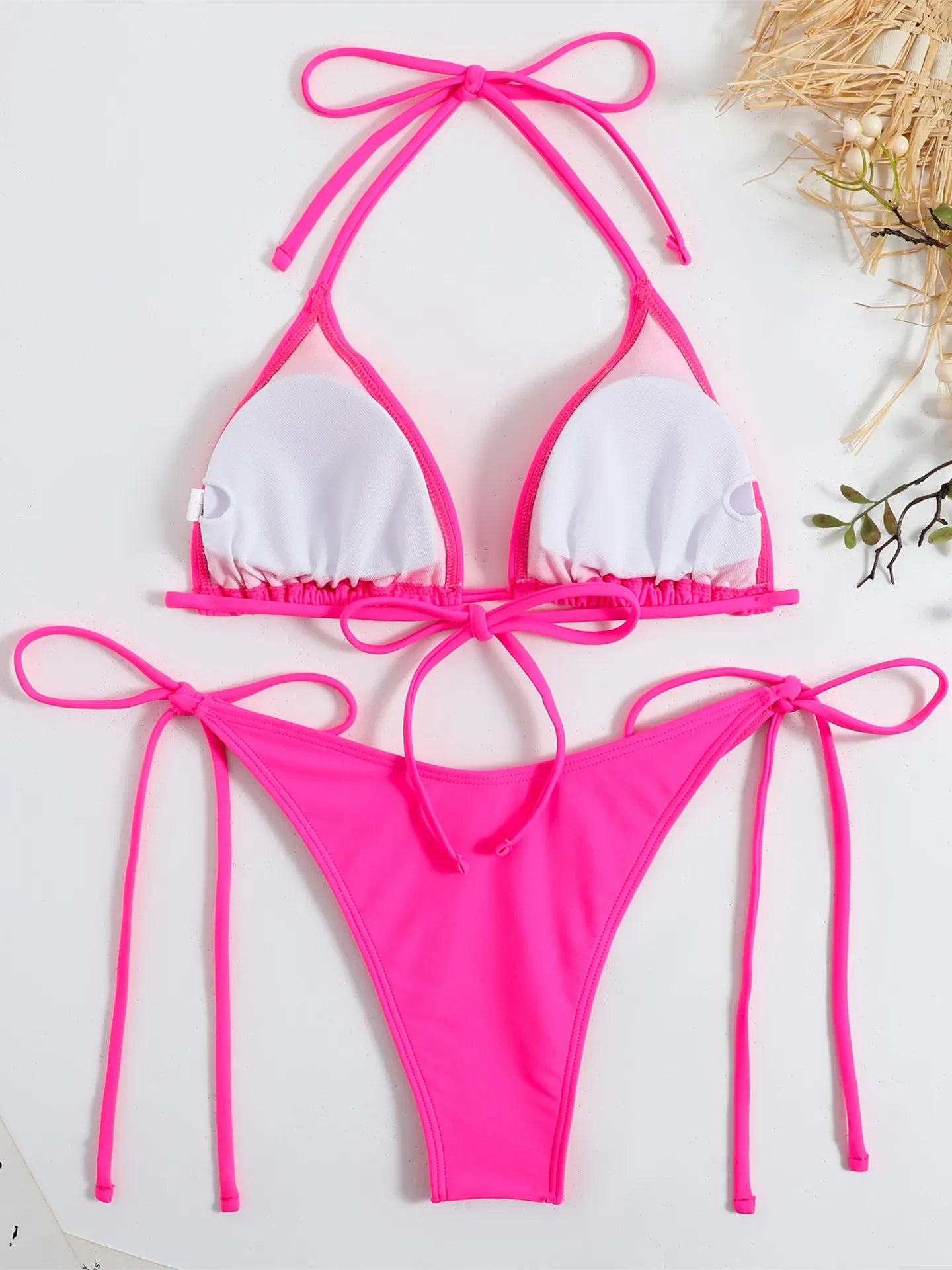 Momount Women Triangle Bikini Set