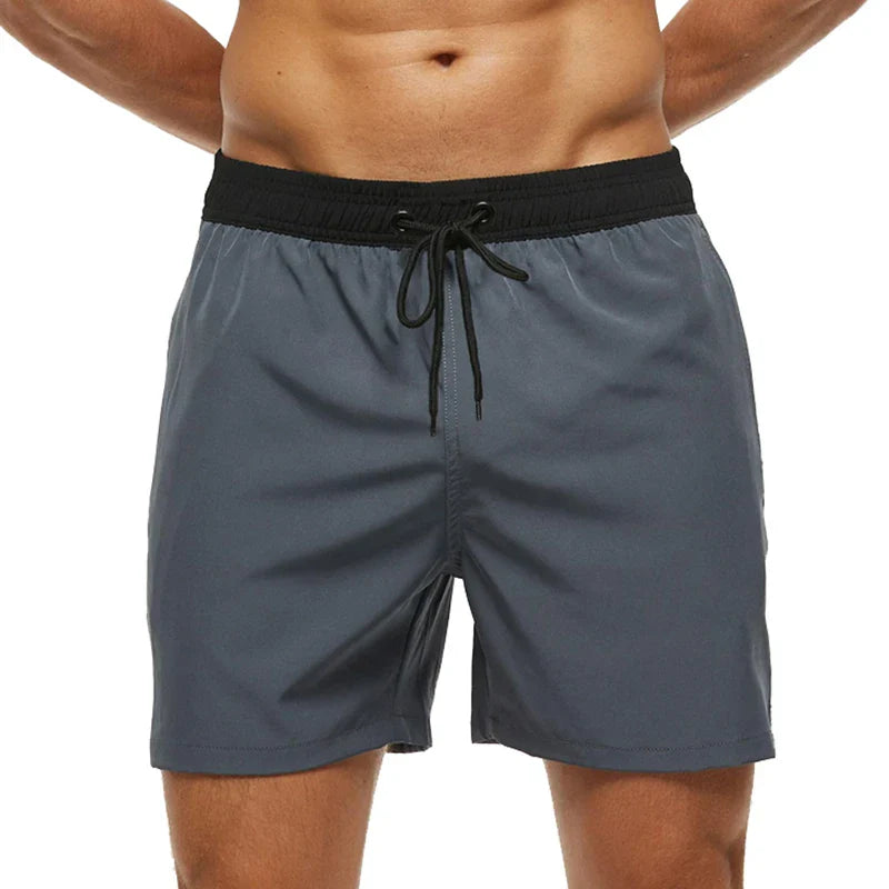 Momount Calções de Banho Homem – Cintura Elástica Forro em Rede Cordão Bolso