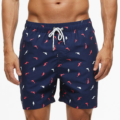 Momount Calções de Banho Homem – Estampado de Kiwi Cordão Secagem Rápida Comprimento Médio
