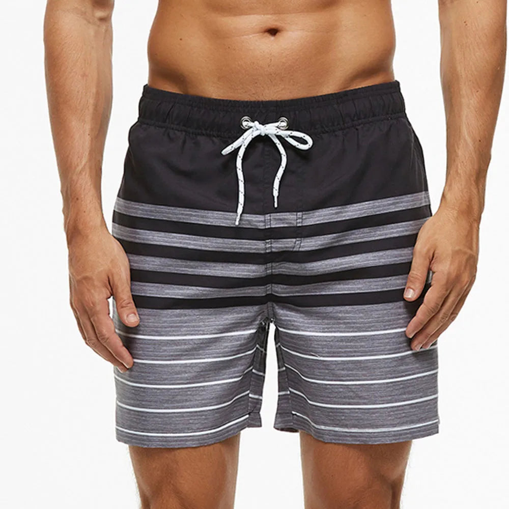 Momount Calções de Banho Homem – Estampado de Kiwi Cordão Secagem Rápida Comprimento Médio