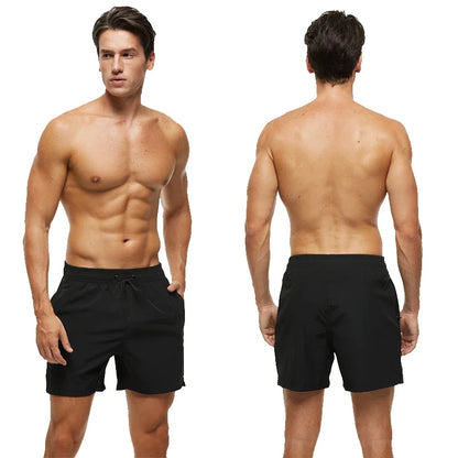 Momount Calções de Banho Homem – Cintura Elástica Forro em Rede Cordão Bolso