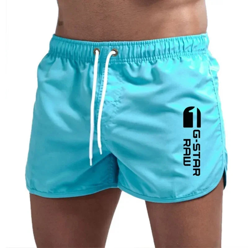 Momount Calções de Banho Homem – Cordão Secagem Rápida Slim Fit Cintura Elástica
