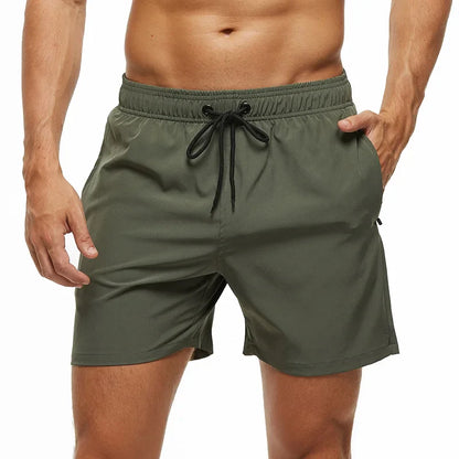 Momount Calções de Banho Homem – Cintura Elástica Forro em Rede Cordão Bolso