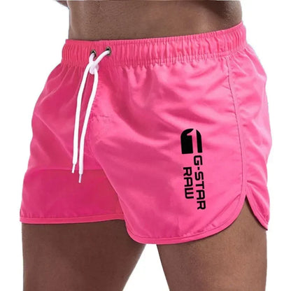 Momount Calções de Banho Homem – Cordão Secagem Rápida Slim Fit Cintura Elástica