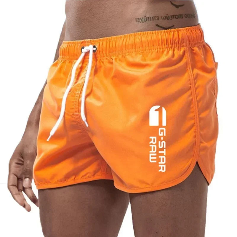 Momount Calções de Banho Homem – Cordão Secagem Rápida Slim Fit Cintura Elástica