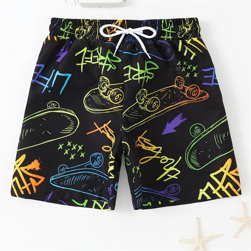 Momount Calções de Banho Homem – Estampado Comando Gaming Cordão Comprimento Médio