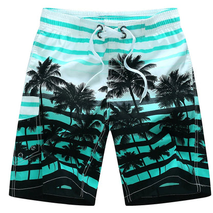 Momount Calções de Banho Homem – Estampado Geométrico Cordão Comprimento ao Joelho Surf