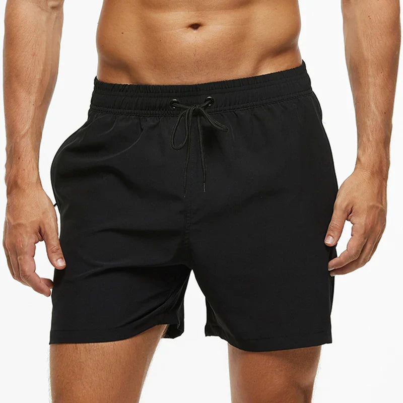Momount Calções de Banho Homem – Cintura Elástica Forro em Rede Cordão Bolso