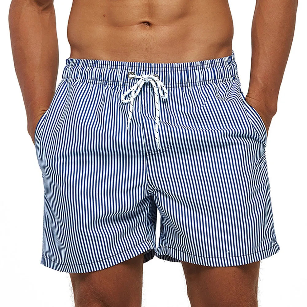 Momount Calções de Banho Homem – Estampado de Kiwi Cordão Secagem Rápida Comprimento Médio