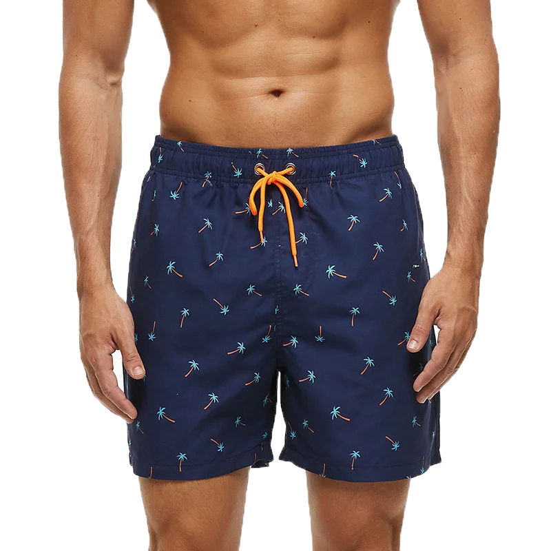 Momount Calções de Banho Homem – Às Riscas Cordão Secagem Rápida Verão Praia