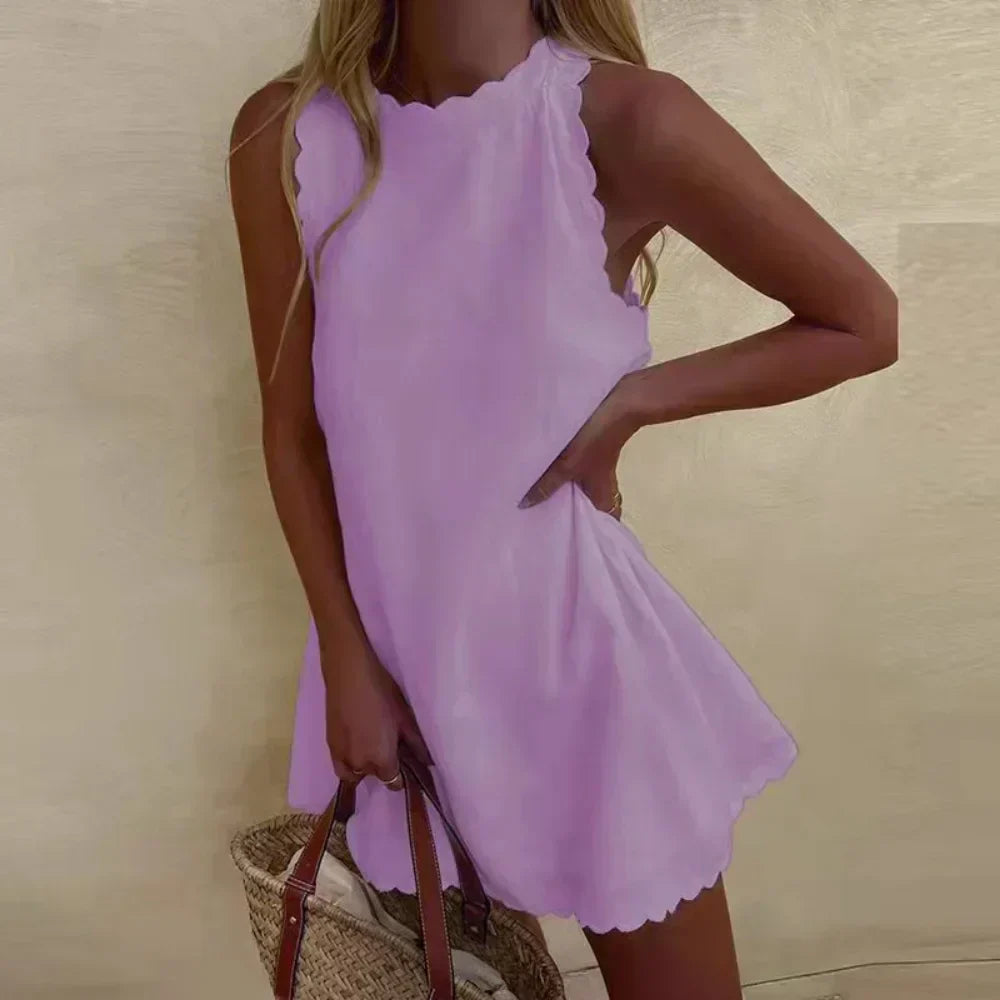 Sonia Mini Vestido de Verão Sem Mangas | Casual, Feminino, Vintage