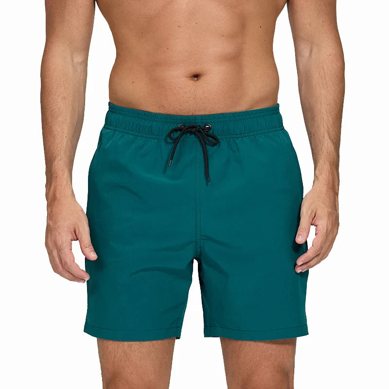 Momount Calções de Banho Homem – Cintura Elástica Forro em Rede Cordão Bolso