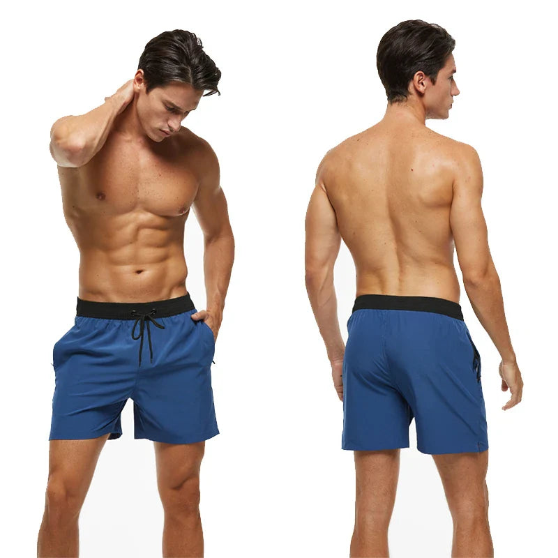 Momount Calções de Banho Homem – Cintura Elástica Forro em Rede Cordão Bolso