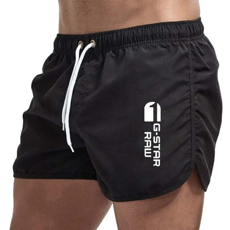 Momount Calções de Banho Homem – Cordão Secagem Rápida Slim Fit Cintura Elástica