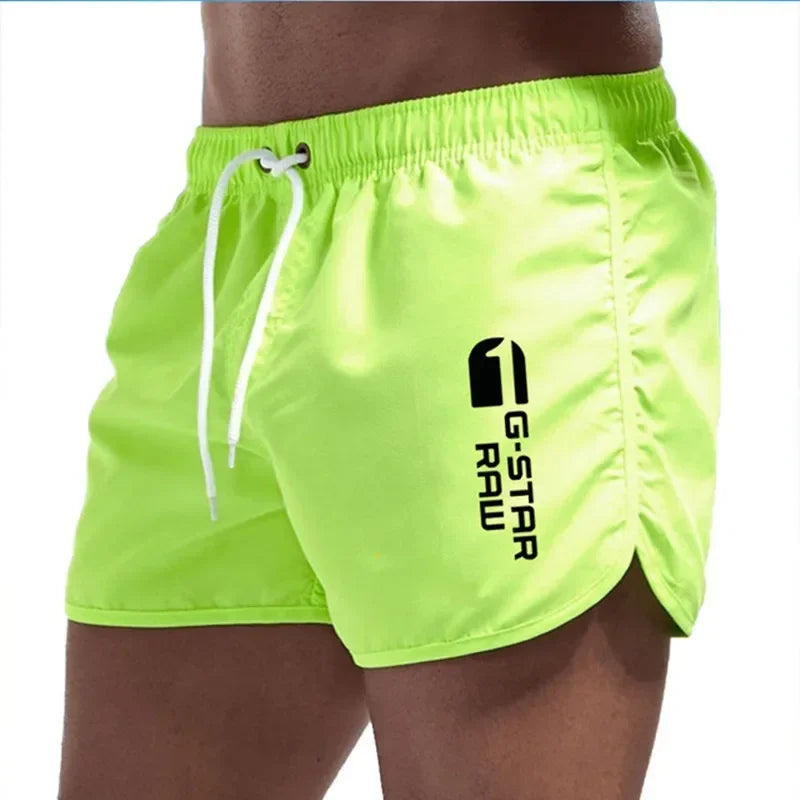 Momount Calções de Banho Homem – Cordão Secagem Rápida Slim Fit Cintura Elástica