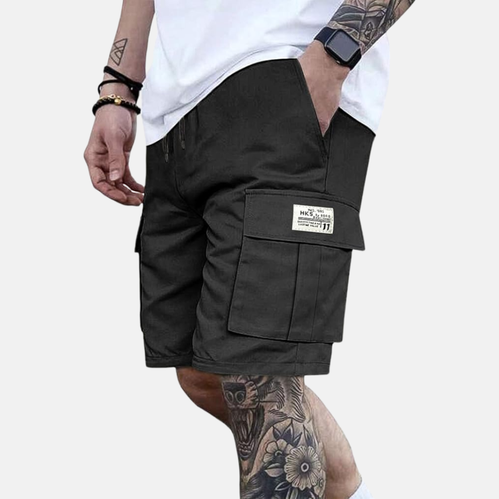 Momount Calções Cargo de Homem – Corte Solto com Cordão Streetwear de Verão