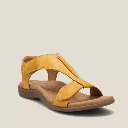 Momount Sandálias Ortopédicas Mulher – Pele com Velcro Apoio do Arco para Caminhar