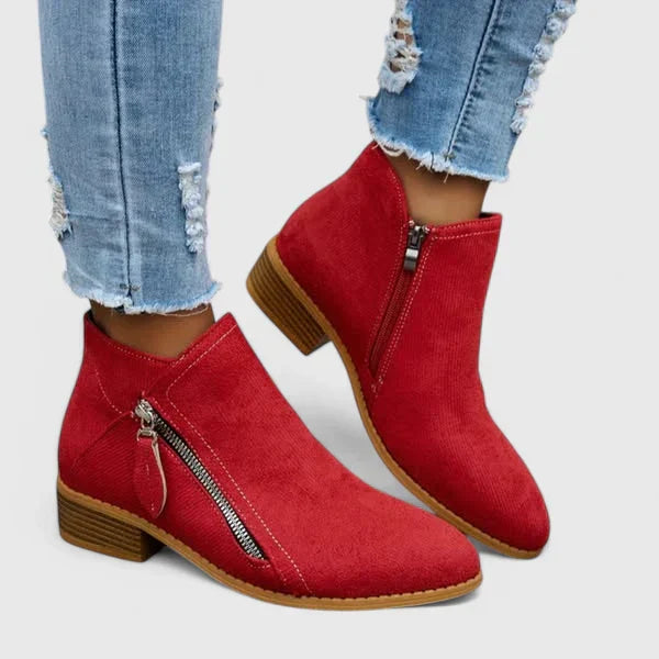 Momount Botins Mulher – Vintage em Denim com Fecho