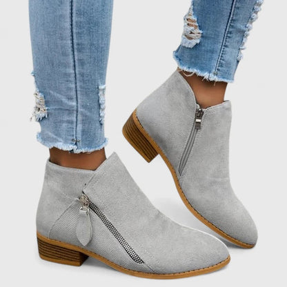 Momount Botins Mulher – Vintage em Denim com Fecho