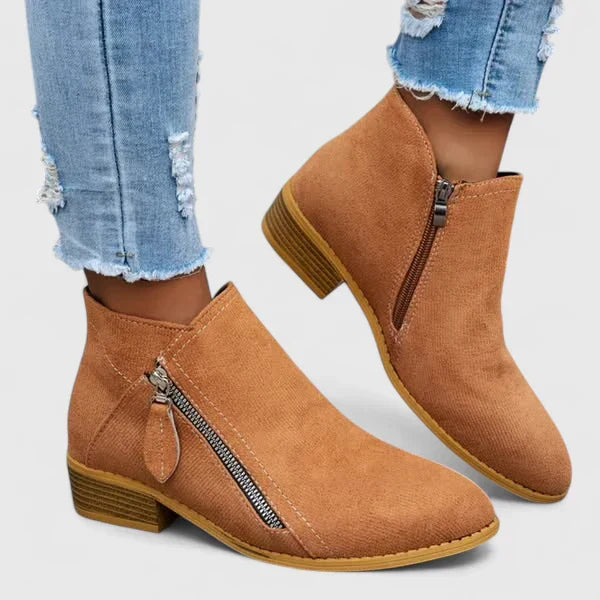 Momount Botins Mulher – Vintage em Denim com Fecho