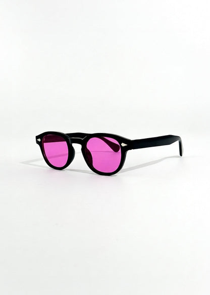 Astoria | Óculos de Sol Vintage Redondos com Lente Rosa