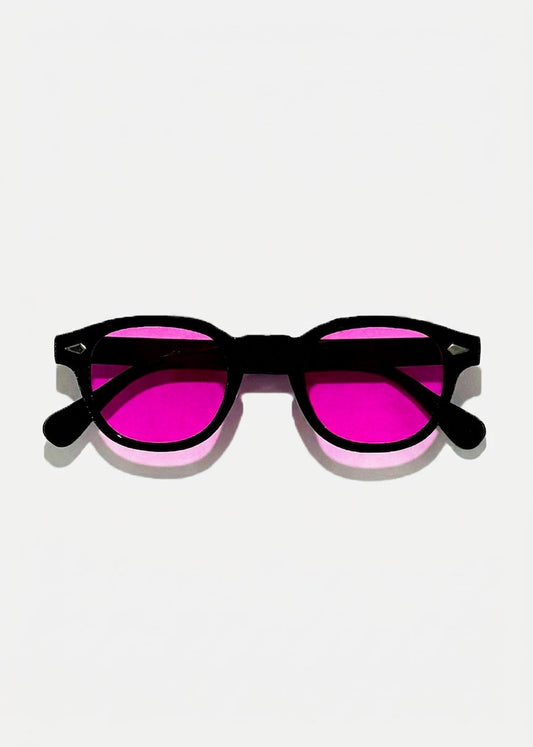 Astoria | Óculos de Sol Vintage Redondos com Lente Rosa