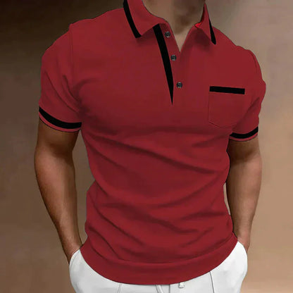 Momount Polo Homem – Detalhe Contrastante Bolso ao Peito Manga Curta