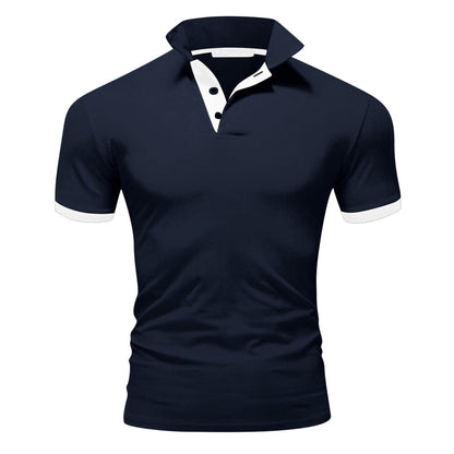 Momount Polo Homem – Gola Mao Detalhe Contrastante Slim Fit