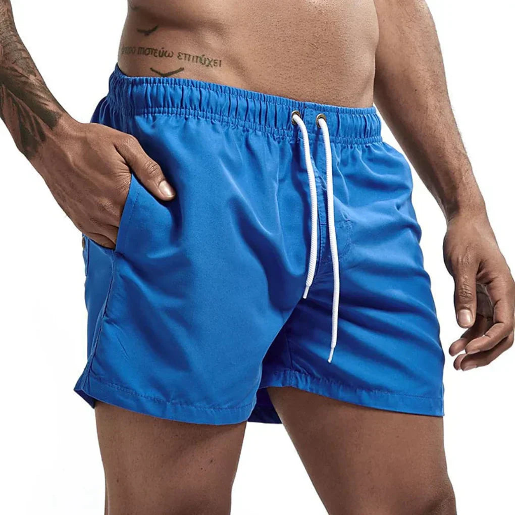 Momount Calções de Banho Homem – Cordão Secagem Rápida Verão Cintura Elástica