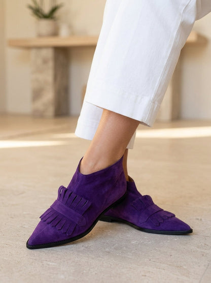 Momount Botins Mulher – Boho em Camurça com Franjas