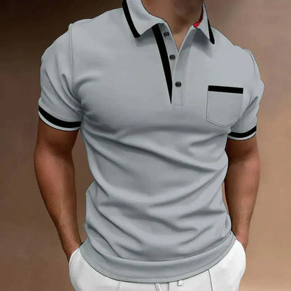 Momount Polo Homem – Detalhe Contrastante Bolso ao Peito Clássico