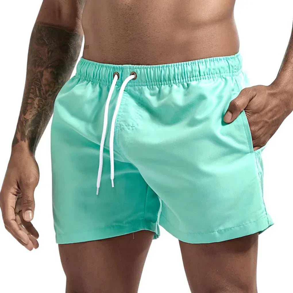 Momount Calções de Banho Homem – Cordão Secagem Rápida Verão Cintura Elástica