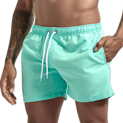 Momount Calções de Banho Homem – Cordão Secagem Rápida Verão Cintura Elástica