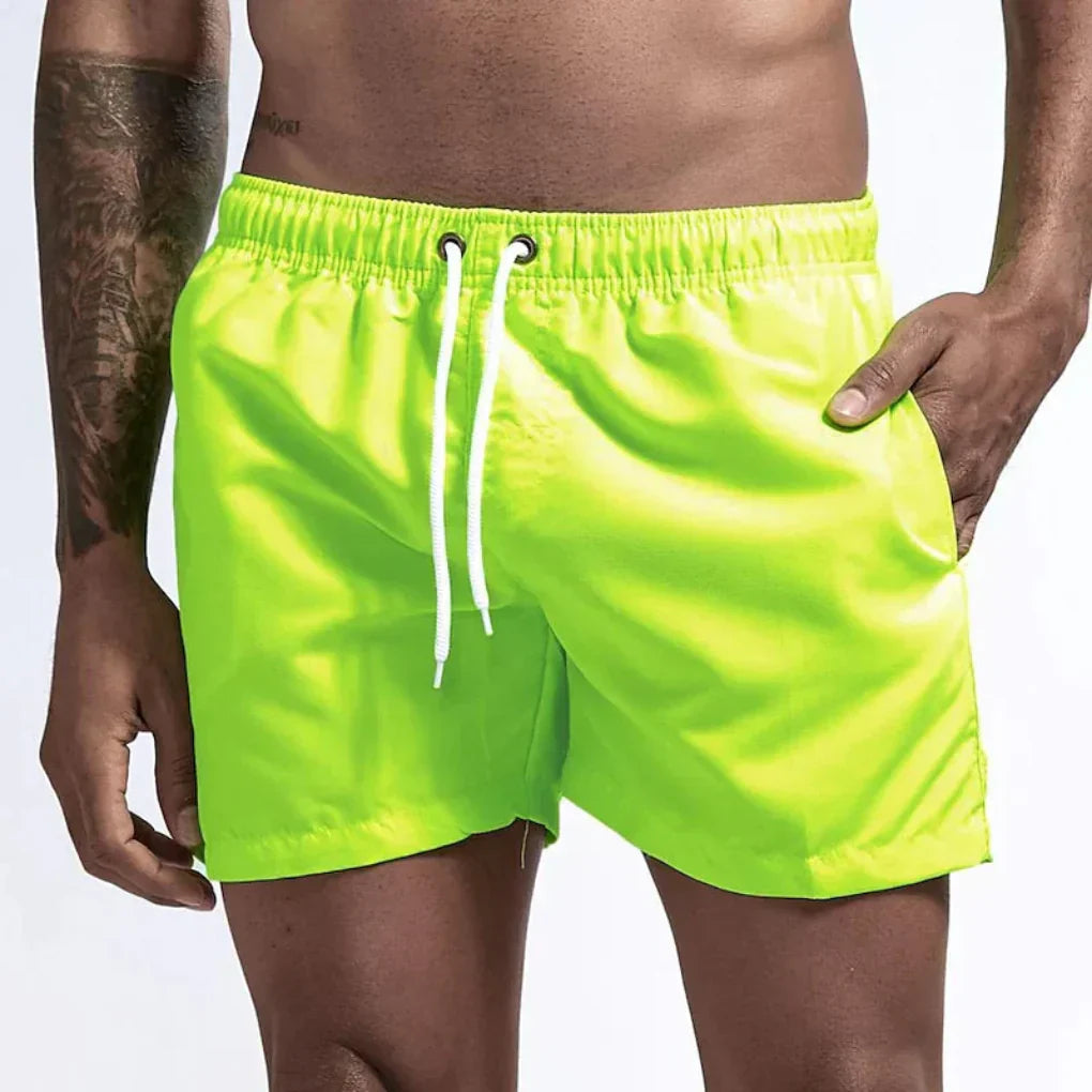 Momount Calções de Banho Homem – Cordão Secagem Rápida Verão Cintura Elástica