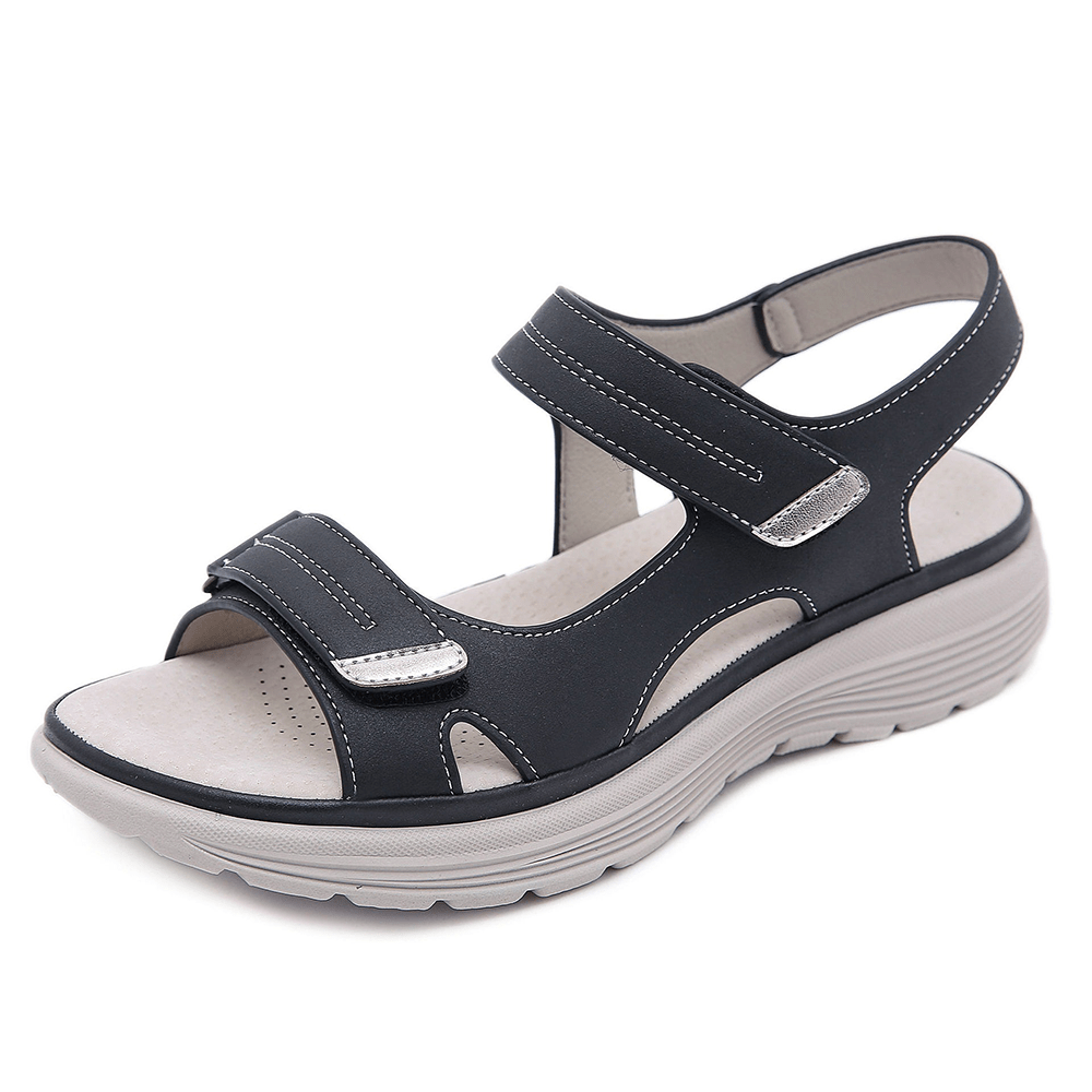 Momount Sandálias Confortáveis de Mulher – Tira em Velcro Casual de Verão Ortopédica Apoio Almofadado Leve Bico Aberto Design para Caminhar