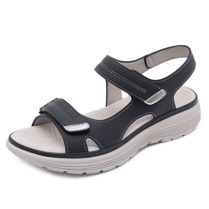 Momount Sandálias Confortáveis de Mulher – Tira em Velcro Casual de Verão Ortopédica Apoio Almofadado Leve Bico Aberto Design para Caminhar