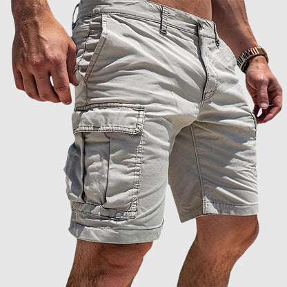 Momount Calções Cargo de Homem – Corte Descontraído Bolso Slim com Fecho de Botão