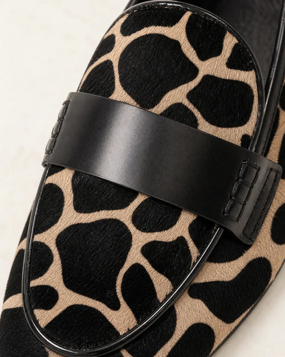 Mocassins animal print de senhora com debrum preto — imagem do produto 6