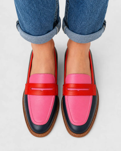 Mocassins pretos e rosa de senhora com pala — imagem do produto 5
