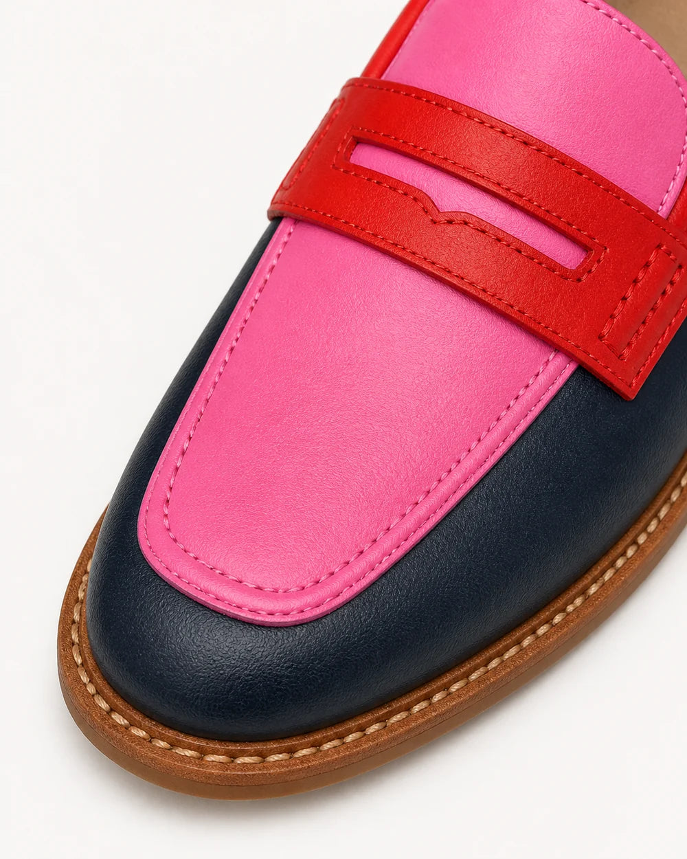 Mocassins pretos e rosa de senhora com pala — imagem do produto 6