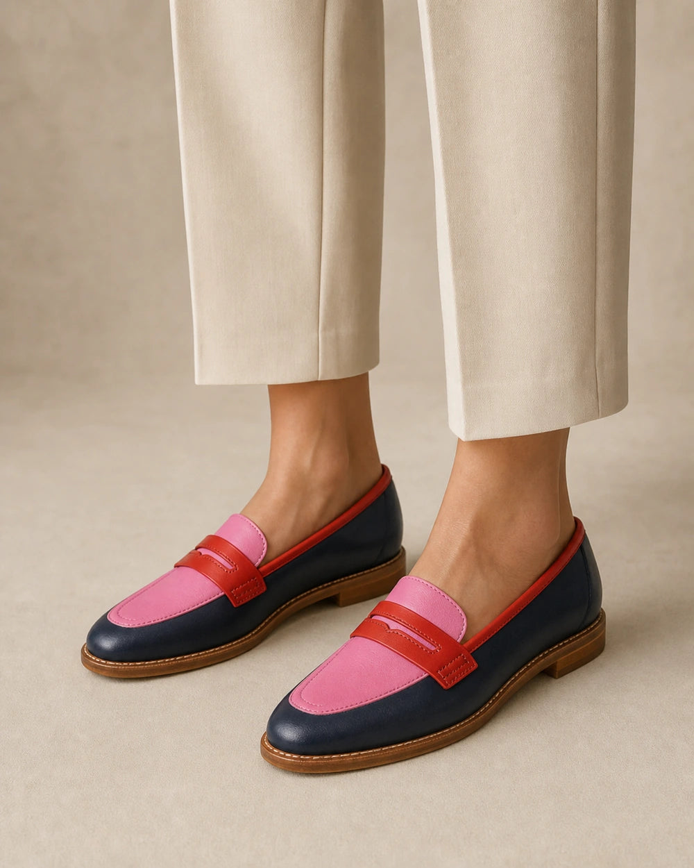 Mocassins pretos e rosa de senhora com pala — imagem do produto 8