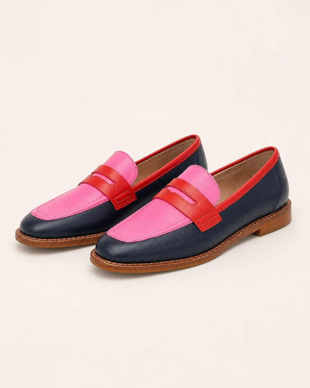 Mocassins pretos e rosa de senhora com pala — imagem do produto 9