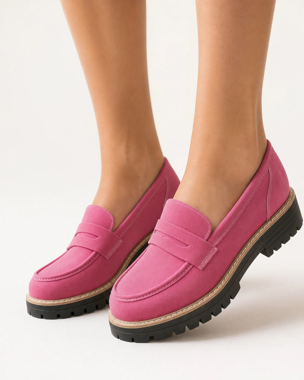 Mocassins de senhora pretos com sola tratorada — imagem do produto 10