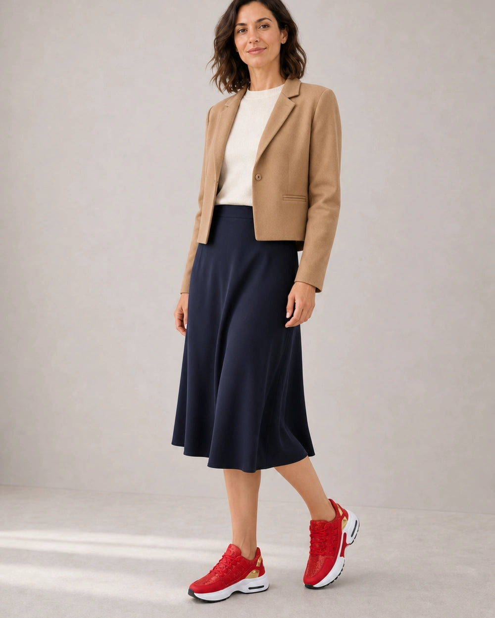 Women's Chunky Walking Sneakers — styled look