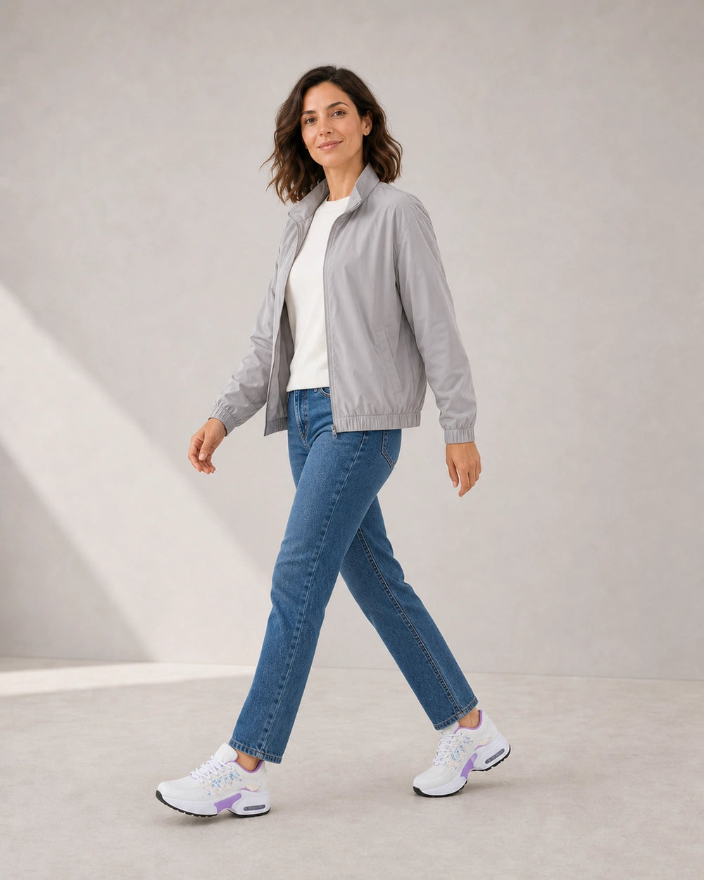 Women's Chunky Walking Sneakers — in movement