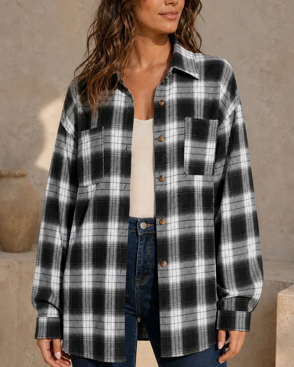 Camisa oversized de mulher aos quadrados — image 13