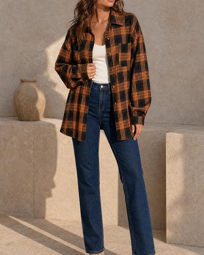Camisa oversized de mulher aos quadrados — image 2