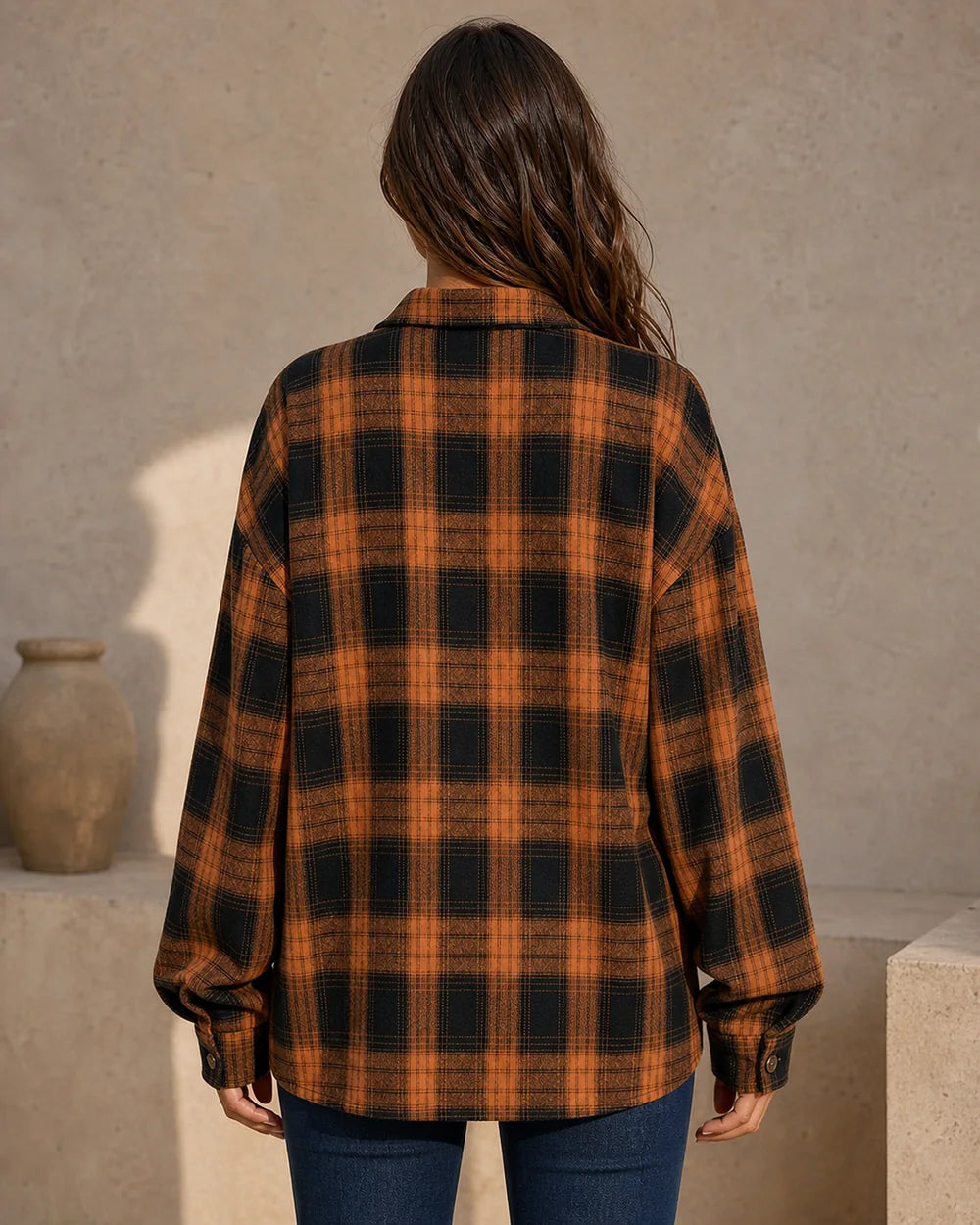 Camisa oversized de mulher aos quadrados — image 4