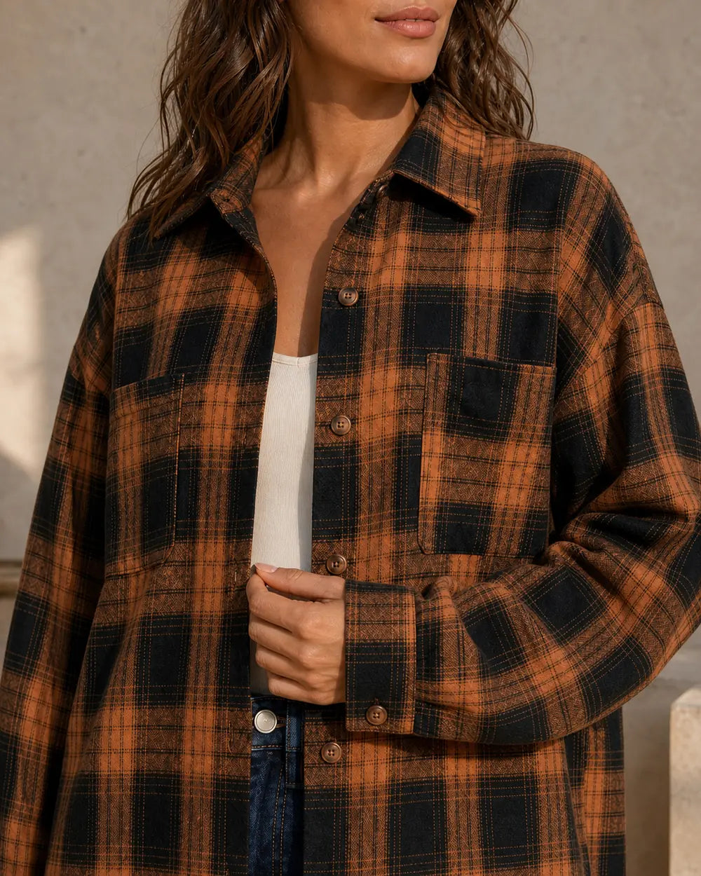 Camisa oversized de mulher aos quadrados — image 5
