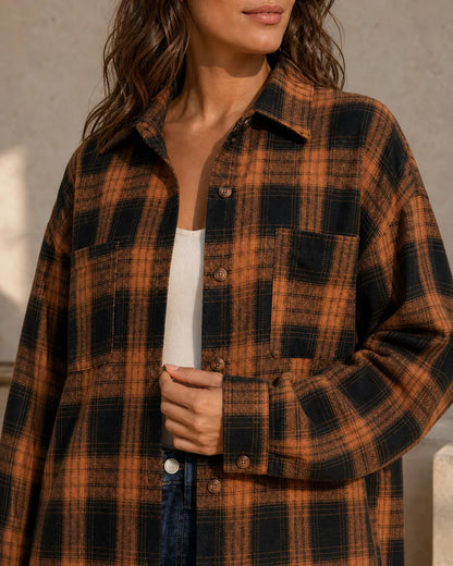 Camisa oversized de mulher aos quadrados — image 5